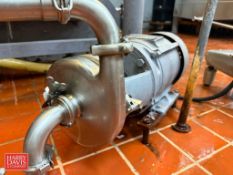 Tri-Clover Centrifugal Pump, Model: C216MD18T-S with 3 HP 3,505 RPM Motor: Mounted on Base (