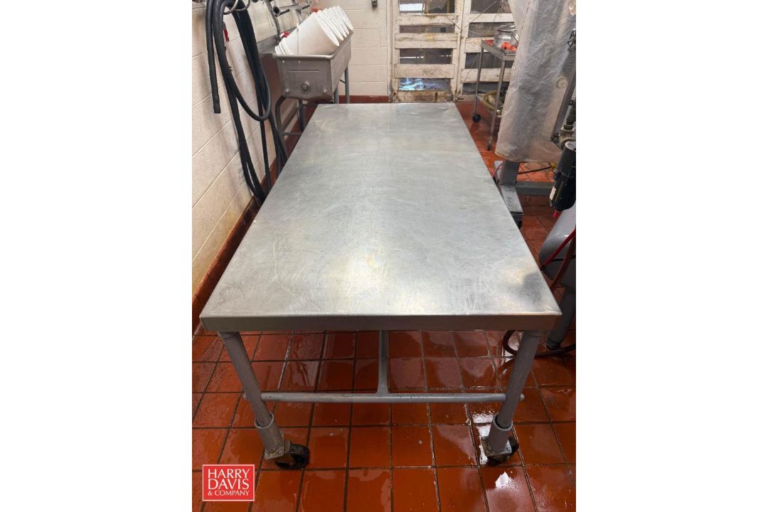6' Portable S/S Table: 32 Height: Mounted on Casters (Location: Lansdale, PA) - Image 2 of 2