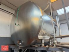 Mojonnier 300 Gallon S/S Freon Jacketed Tank with Vertical Agitation, Dual Hinged Covers, 1.5