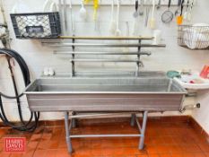 6' S/S COP Trough: 12 Depth with Backsplash and Pipe Rack (Location: Lansdale, PA)