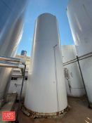 DCI 15,000 Gallon Jacketed S/S Silo, S/N: 81-D-27523 with Horizontal Agitation and Inlet/Outlet Air