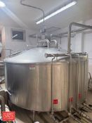 2,000 Gallon Vertical S/S Dome-Top, Slope-Bottom Blend Tank with Vertical Wide Sweep Agitation with