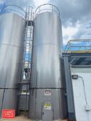 Prominox 10,000 Gallon Vertical Insulated All S/S Silo, Model: NTIJ, S/N: 31574