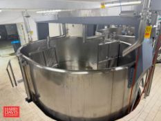 6,000 Liter (1,585 Gallon) Steam Jacketed Cheese Vat, S/N: E0020572 with Rotating Curd Cutting