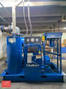 Quincy Vacuum Pump, Model: QSVI-50, S/N: QSVI-50-415472 with 50 HP 3,520 RPM Drive: Mounted on Skid