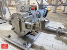 Fristam Positive Displacement Pump, Model: FKLSOA-STD, S/N: FKLSOA1804244 with 3 HP Drive and S/S