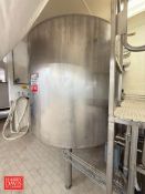 Prominox 1,500 Gallon Insulated Dome-Top, Dish-Bottom Vertical S/S Tank, Model: NTVI, S/N: 31722