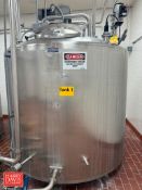 2005 Walker 800 Gallon Dome-Top, Slope-Bottom S/S Jacketed Processor, Model: PZ, S/N: SPG49806-3