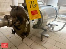 Fristam Centrifugal Pump, S/N: F2X22500702159 with 15 HP 1,765 RPM Motor