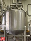 Feldmeier 400 Gallon Dome-Top, Dish-Bottom Mix Tank, S/N: E-0105-09 with Vertical Sweep Agitation