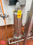 Shelco S/S Filter with Pressure Gauge, Model: SSFH35B22615TL25, S/N: 172556-10