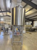 Feldmeier 250 Gallon S/S Dome-Top, Dish-Bottom Mix Tank, S/N: E-0104-09 with Bottom Steam Injection