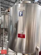 Feldmeier 500 Gallon S/S Dome-Top, Cone-Bottom Mix Tank, S/N: E-876- 08 with Vertical Side Sweep