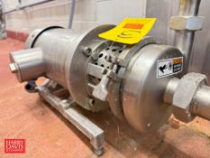 APV S/S Centrifugal Pump, Model: 6V2 with 5 HP 3,500 RPM Motor: Mounted on S/S Base