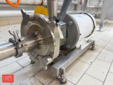 Fristam Centrifugal Pump, Model: FPX722, S/N: FPX7221311492 with 5 HP 3,450 RPM Motor: Mounted on