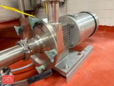 Fristam S/S Centrifugal Pump, Model: FP732/130, S/N: 32167186 with 7.5 HP 3,500 RPM Motor: Mounted