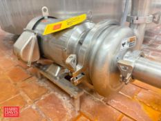 SPX Centrifugal Pump, Model: 2065, S/N: 1000003320782 with 5 HP 3,500 RPM Motor: Mounted on S/S Base