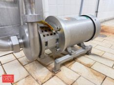 APV S/S Centrifugal Pump with 5 HP 3,500 RPM Motor: Mounted on S/S Base