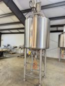 Feldmeier 400 Gallon S/S Dome-Top, Dish-Bottom Mix Tank, S/N: E-0102-09 with Bottom Steam Injection