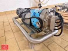 Waukesha Positive Displacement Pump, Model: 006, S/N: 250231-99 with Nord 1 HP Motor: Mounted on S/S