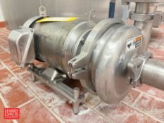 SPX Centrifugal Pump, Model: 2065, S/N: 1000003320783 with 5 HP 3,500 RPM Motor: Mounted on S/S Base