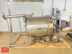 SPX 100 Gallon Jacketed Dome-Top, Processing Vertical Tank, Model: 1-040-96 with Heavy Duty (Dual