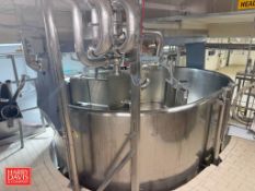 6,000 Liter (1,585 Gallon) Steam Jacketed Cheese Vat, S/N: E0020572-5 with Rotating Curd Cutting