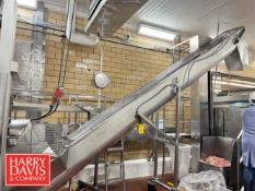 MTC S/S Inclined Auger Conveyor, Model: MTCS-16-18-6, S/N: 7048
