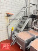 S/S Platform with Stairs and Railing: 63” Length x 24” Width x 60” Height