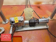 Ampco All S/S Positive Displacement Pump, Model: Z-P2-45 with 2 HP Motor: Mounted on S/S Base