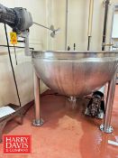 Lee 250 Gallon S/S Steam Jacketed Kettle, Model: 250-B, S/N: 67755-1-1 with S/S Drain Basket
