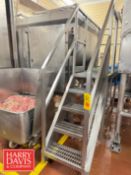 S/S Platform with Stairs and Railing: 96” Length x 24” Width x 45” Height