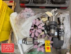 Spare Parts, Including: Various Metal Shafts/Rods with Attached Collars, Rodex Parts, Air Valves and