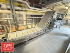 Tuttle S/S Incline Z-Frame Transfer Conveyor: 32'' Width (Location: Allentown, PA)