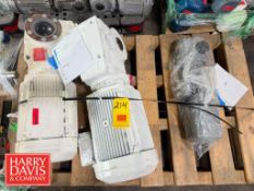 Gear Motors, Including: SEW-EURODRIVE, Model: SH57/T-DRN90S4/TF/XV1A, KAZ87-DRN160M4/TF (Location: S