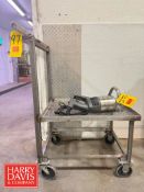 S/S Cart with Robot Coupe Mp 800 Turbo Blender