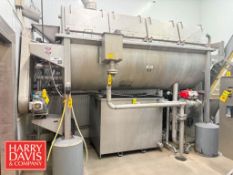 2006 GEM S/S Rotary Hot Water Blancher, Model: 4215/2006161 with 600 Gallon S/S Water Drain Tank