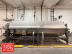Lyco 8900 Rotary Cooker/Cooler, S/N: RDBC060541044 with Portable S/S Incline Conveyor: 48” x 17”