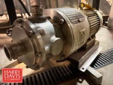 ROSS Centrifugal Pump, Model: HSM-4D5, S/N: 20951 with 5 HP 3,475 RPM Motor: Mounted on S/S Base
