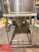 S/S Hopper Mounted on S/S Base with Thomsen Centrifugal Pump, Model: 69722-OC, S/N: 3A49832 with 7.5
