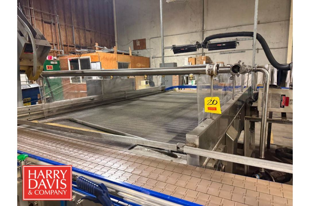 Bevcc S/S Base Accumulation Table: 118" x 5' with Cooling System - Image 1 of 4