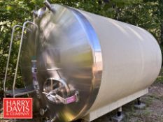 Walker 3,000 Gallon S/S Glycol Refrigerated Horizontal Tank, Model: HHT, S/N: SPG-275