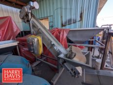 8' Portable S/S Frame Incline Conveyor with Hopper (Location: Modesto, CA)