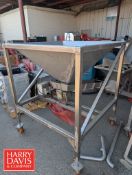 4' x 4' Portable S/S Hoppers with Syntron Vibratory Feeder (Location: Modesto, CA)
