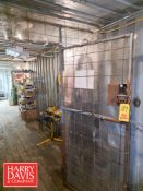 Metal Security Cage, Caution Cones, Work Lights, Power Unit, Wire Shelf with Contents, Safety