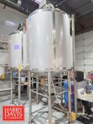 2017 Feldmeier 500 Gallon Dome-Top, Cone-Bottom Vertical Jacketed 304 S/S Processing Tank