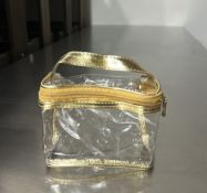 (3,900) Clear Bags with Gold Trim (count is approximate)