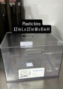 (40) Clear Stackable Bins: 12