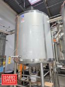 2017 Feldmeier 500 Gallon Dome-Top, Cone-Bottom Vertical Jacketed 304 S/S Processing Tank