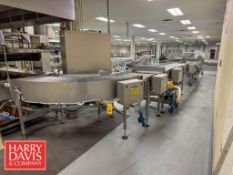 S/S Wire Rack Conveyor with 90° Turn and Incline Screen Loader with Drives (Subject to BULK BID: Lot